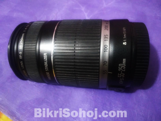 55-250 zoom lens